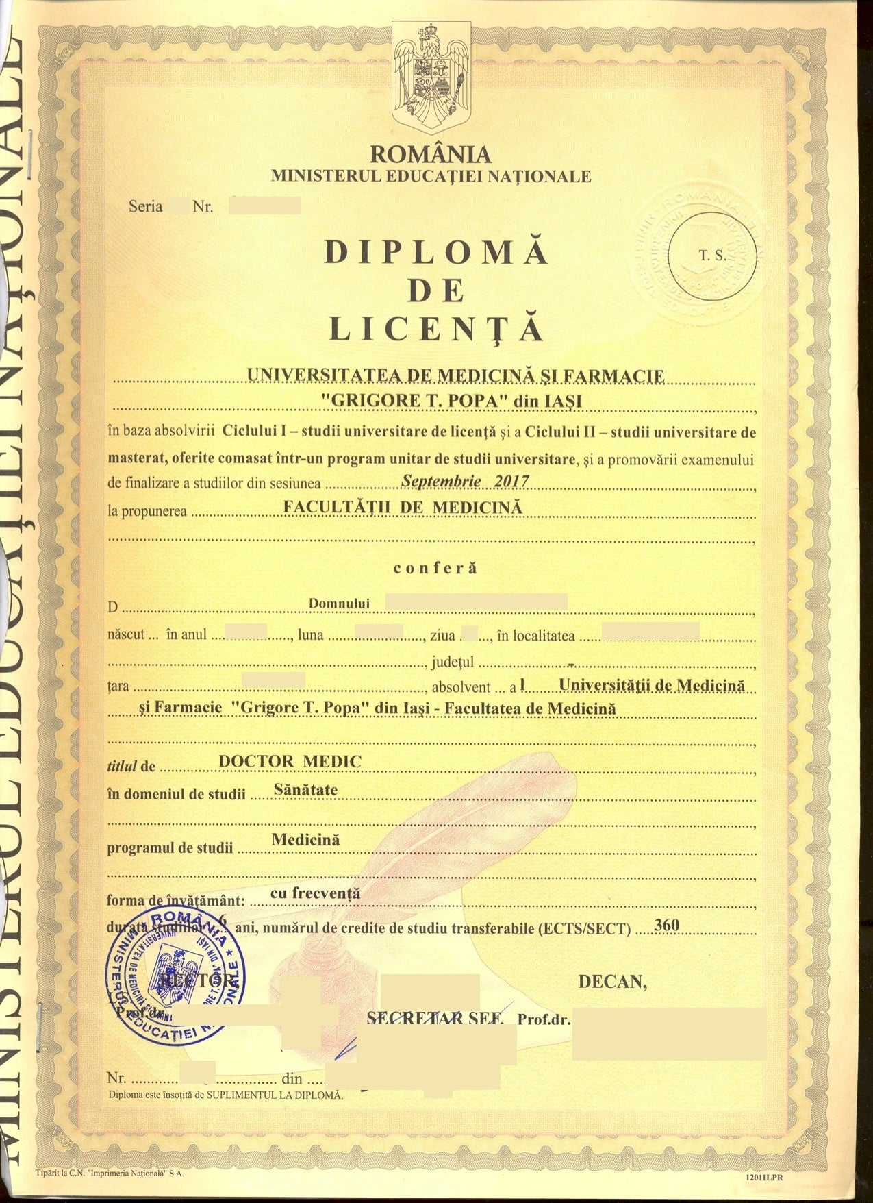 Traducere autorizata si legalizata diploma de licenta