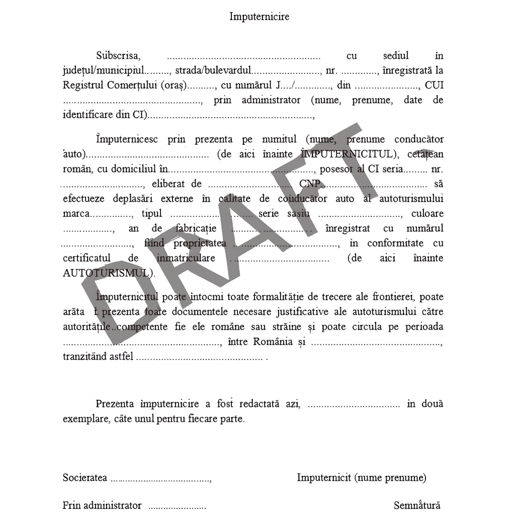 Traducere autorizata si legalizata procura