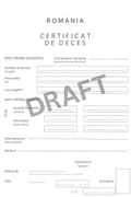 Traducere autorizata si legalizata certificat deces